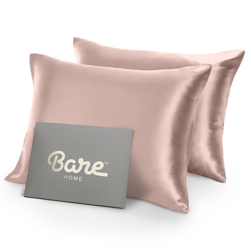 Bare Home Soft Poly Satin Pillowcase Set & Reviews Wayfair